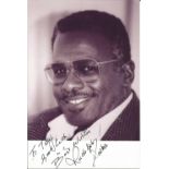 Rudolph Walker signed 6x4 b/w photo. Dedicated. Good Condition. All signed pieces come with a