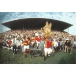 Autographed 12 X 8 Photo, Phil Bennett, A Superb Image Depicting The British Lions Captain Leading