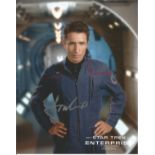 Dominic Keating signed 10x8 colour photo from Star Trek enterprise. Good Condition. All signed