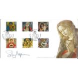 Sally Magnusson signed Sovereign Series Cover No. 63 'Madonna and Child' Set of six stamps