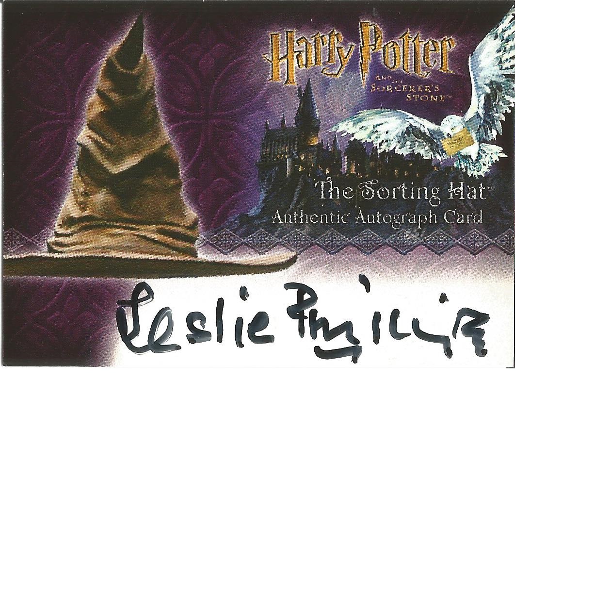 Leslie Phillips as The Sorting Hat signed Harry Potter Collection autographed Artbox trading card.