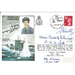 WW2 Boat signed Squadron Leader T. M Bulloch DSO, DFC flown cover signed by Admiral Karl Donitz,