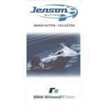 Jenson Button - signed within BMW Williams folded merchandise flyer - gained in person at Goodwood