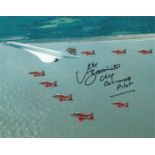 Concorde Captain Mike Bannister Chief pilot signed 10 x 8 Red Arrows photo. Good Condition. All