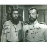 Tom Baker and Michael Jayston hand signed 10x8 photo. This beautiful hand-signed photo depicts Tom