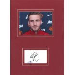 Football Luke Shaw Approx. 16x12 overall mounted signature piece of the Manchester United and