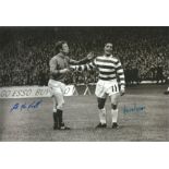 Autographed 12 X 8 Photo, Celtic V Rangers, A Superb Image Depicting Celtic's Lou Macari Refusing