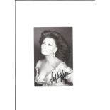 Sophia Loren signed 6x4; black and white image of the actress, signed in black. Good Condition.