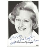 Josephine Tewson signed 6x4 b/w photo. British actress. Dedicatee. Good Condition. All signed pieces
