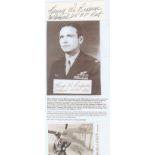 WW2 fighter ace Signature of Colonel Henry W. 'Babe' Brown USAAF-USAF. World War Two. High Scoring
