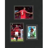 Football Rio Ferdinand 12x8 overall mounted signature piece includes two colour photos and a