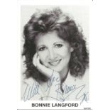 Bonnie Langford Actress Signed Promo Photo. Good Condition. All signed pieces come with a