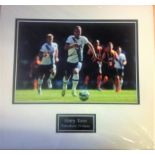 Harry Kane signed 16 x 12 inch colour photo in action for Tottenham Football Club, Mounted with