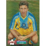 Dan Petrescu signed A4 from Match Magazine - pictured in yellow Chelsea 'away' strip, signed in blue