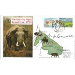 Angela Pleasance signed The Raja Gaj, Nepal Expedition, in search of the giant elephant. Nepal