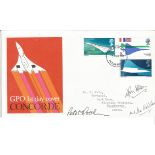 Concorde 1969 FDC signed by third flight veterans John Allan Chief Engineer, Peter Holding