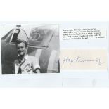 WW2 fighter ace Signature of Canadian Squadron Leader Irving Farmer 'Hap' Kennedy DFC RCAF (born 4