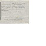 Admiral Sir Lawrence E. Power signed on 7 x 6 inch sized pages. These were to certify, when Junior