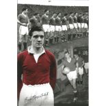 Autographed 12 X 8 Photo, Bill Foulkes, A Superb Montage Of Images Depicting The Iconic Manchester