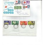 GB Two First Day covers International Red Cross centenary 1863-1963 (PM 15/8/63)and Botanical