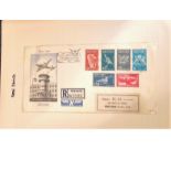 Israel collection in Concorde album air letter sheets dating 1950 to 1964 over 40 items FDI and mint