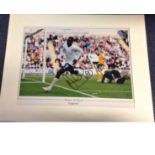 Football Danny Welbeck signed 15x20 mounted colour photo pictured in action for England. Good