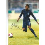 Football Demarai Gray Signed England 8x12 Photo. Good Condition. All signed pieces come with a