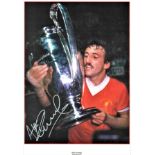 Football Alan Kennedy 16x12 signed colour photo pictured with the European Cup during his time