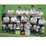 Autographed 16 x 12 photo, TOTTENHAM HOTSPUR 1961, a superb image depicting players posing with