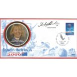 Olympic commemorative FDC Sydney Australia sporting glory 2000 signed by Shirley Robertson Sailing
