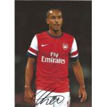 Football Theo Walcott 10x8 signed colour photo pictured playing for Arsenal. Good Condition. All