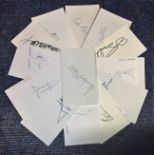 Cricket collection West Indian Test players 13 signed 5x3 white cards signatures included are
