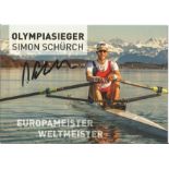 Simon Schurch 6x4 signed colour photo Olympic Gold medallist in Rowing lightweight fours for