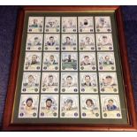 Cricket Ashes Winning Captains 21x17 overall cigarette card collection includes 25 framed and