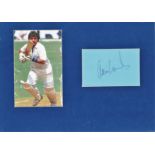 Cricket Allan Lamb signed 8x12 signature piece including colour photo and signed album page both