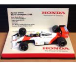 Motor Racing Model Ayrton Sennas 1988 MP4/4 World championship McLaren 1. 43 scale model. Good