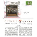 Olympic commemorative FDC The Olympic Games collection 1992 medal collection signed by Jane Sixsmith