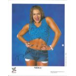 Wrestling Nidia Guenard Signed WWF Wrestling 8x10 Photo. Good Condition. All signed pieces come with