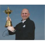 Golf THOMAS BJORN signed Ryder Cup Golf 8x10 Photo. Good Condition. All signed pieces come with a