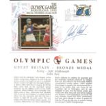 Olympic commemorative FDC The Olympic Games collection 1992 medal collection signed by Robin Reid