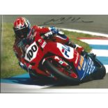 Motor Racing Neil Hodgson Signed Superbikes 8x12 Photo. Good Condition. All signed pieces come
