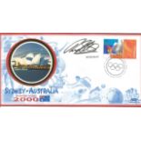 Olympic Commemorative FDC Sydney Australia sporting glory 2000 signed by Roger Black. PM Sydney 15th