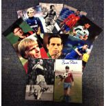 Football collection ten 6x4 signed photos from players from around the world past and present