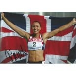 Athletics Jessica Ennis Signed Athletics 8x12 Photo. Good Condition. All signed pieces come with a