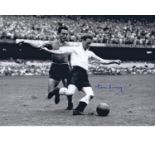 Autographed 16 x 12 photo, TOM FINNEY 1950, a superb image depicting Finney in full length action