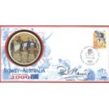 Olympic commemorative FDC Sydney Australia sporting glory 2000 signed by Paul Manning bronze