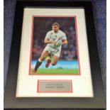 Rugby Union George Ford 20x14 framed and mounted signature piece of the current England