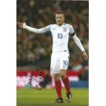 Football Jamie Vardy Signed England 8x12 Photo. Good Condition. All signed pieces come with a