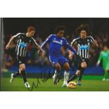 Football Willian 8x12 signed colour photo pictured in action for Chelsea. Willian Borges da Silva,