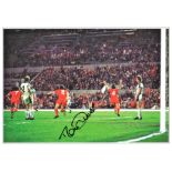 Football Tommy Smith 16x12 signed colour photo pictured after scoring for Liverpool in the 1977